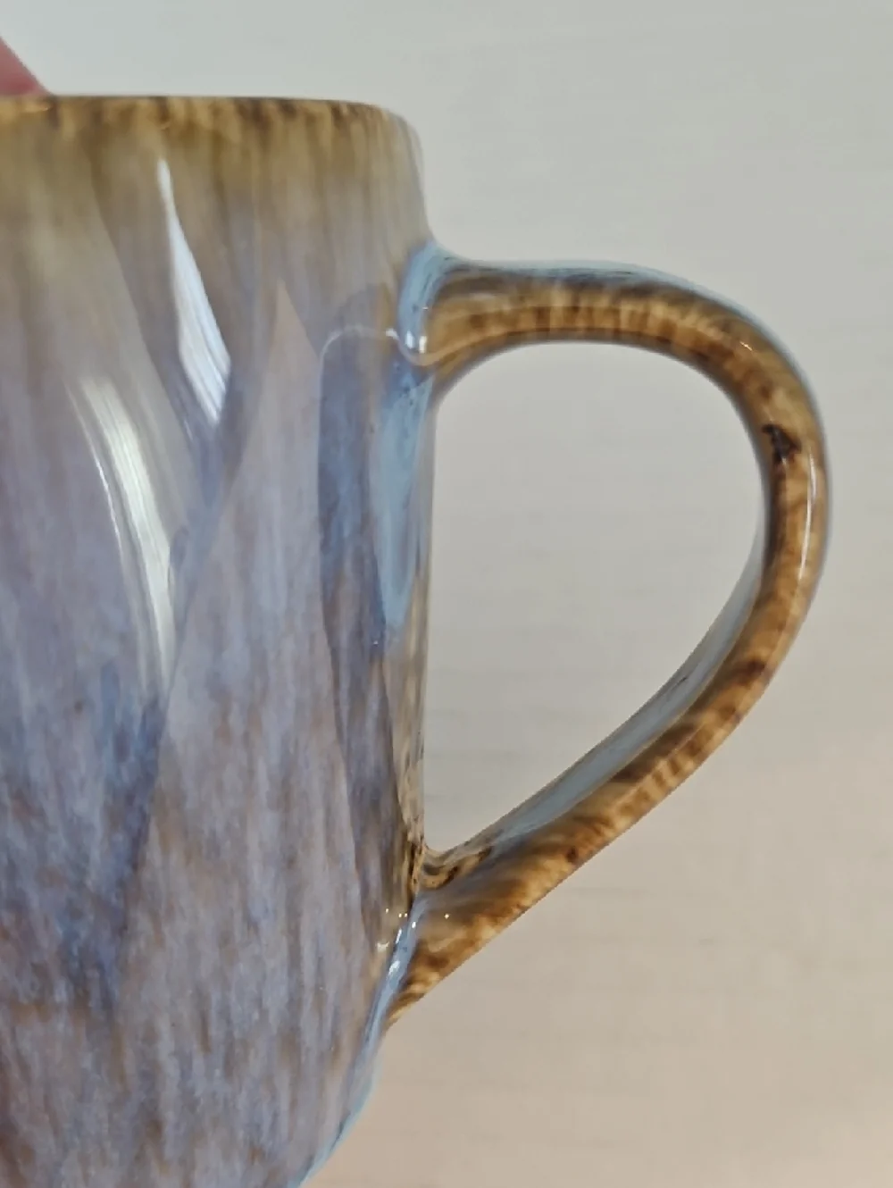 Crate&Barrel Julo Blue and Brown Reactive Glazed Ceramic Coffee Tea Mug
